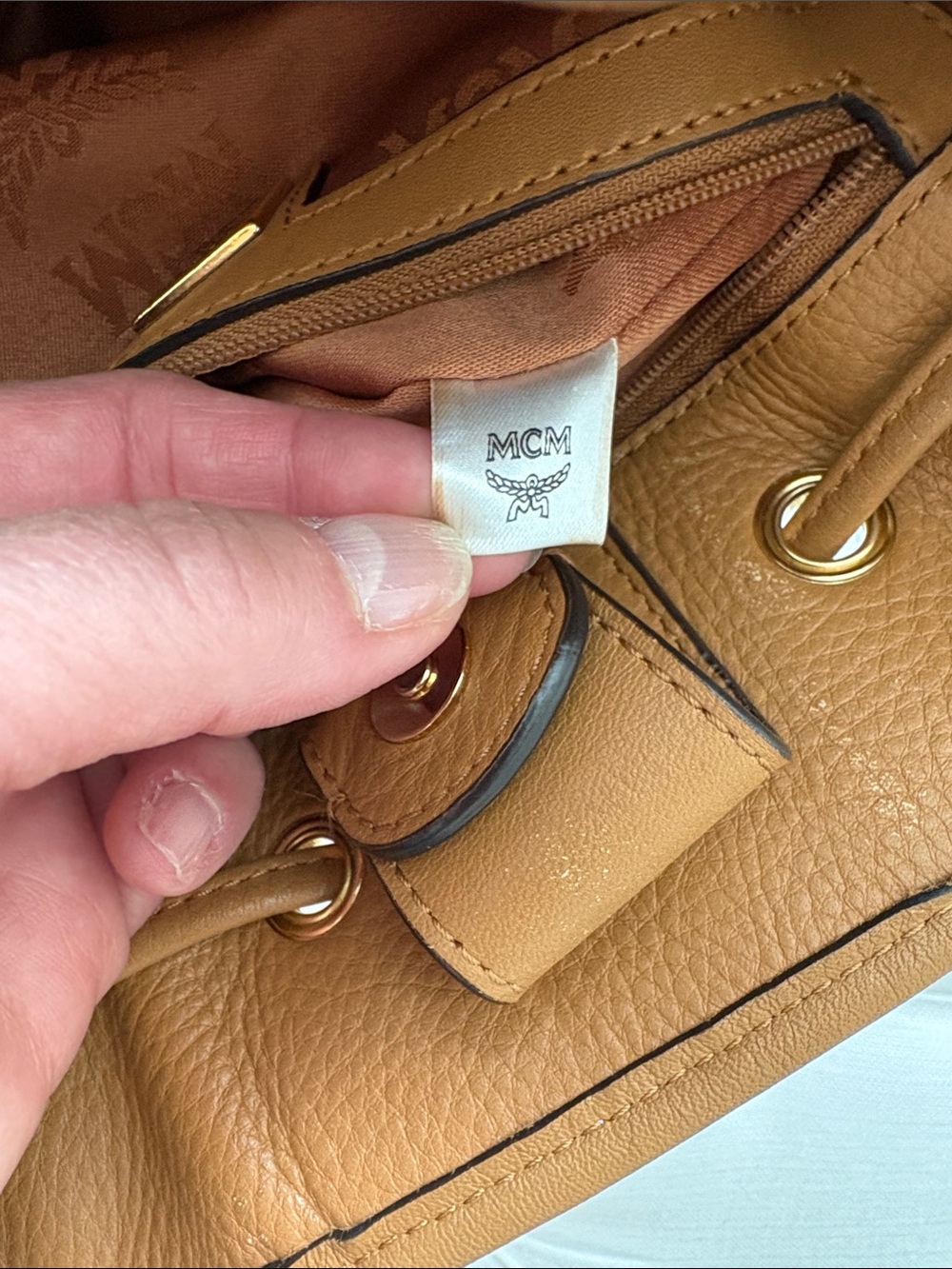 MCM Cognac bucket bag EUC - Picture 11 of 16